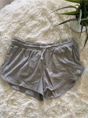 New Balance Gray Women's Athletic Lounge Shorts with Drawstring